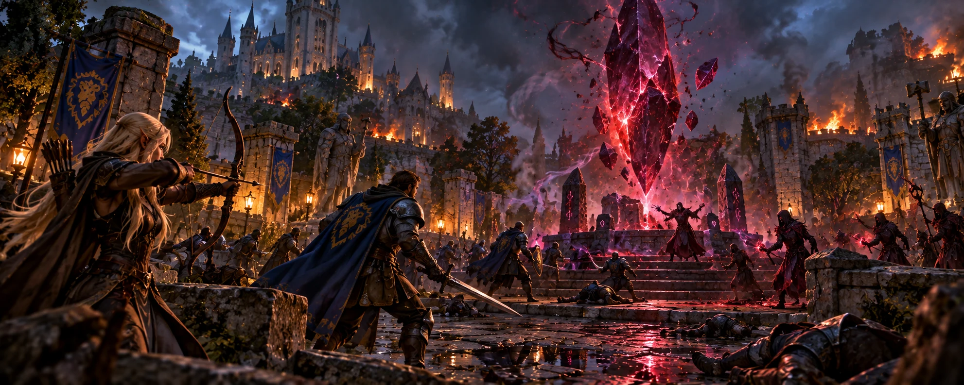 The final confrontation in Stormwind during the Scourge attack