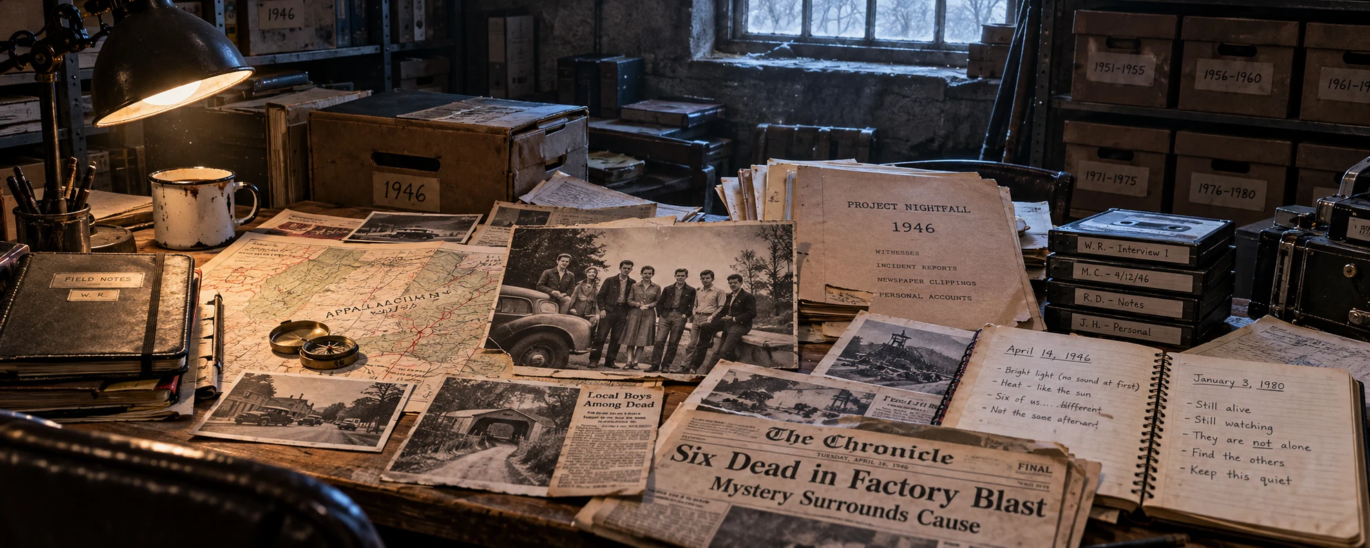Walter Cross's archive of photographs, reports, maps and records from the 1946 event